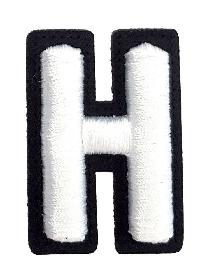 Letter H White 3D Fabric for wholesale by Missive Paris