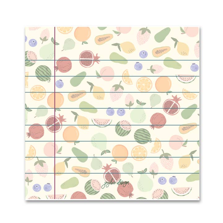 Plaknotities met fruitmand voor wholesale door Jaybee Design