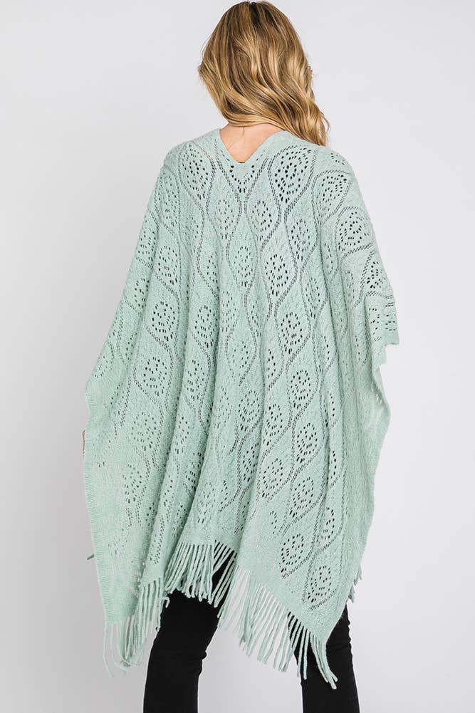 Hana - Wholesale Cardigan - Dames - Paisley Pattern Fringe Ruana30