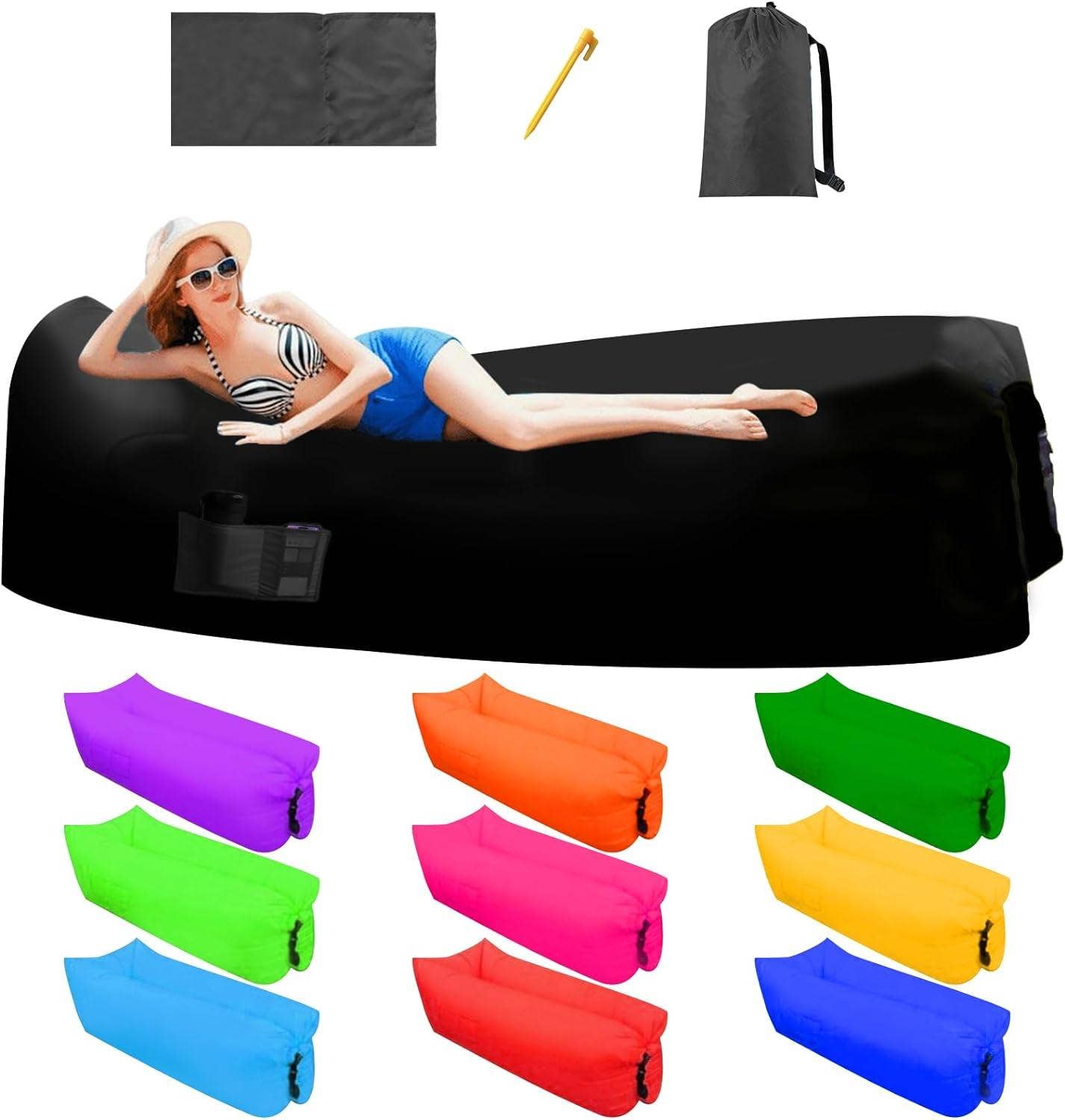 VIGOR - Wholesale Inflatables - Premium Quality Air Lounger Inflatable Sofa Hammock-Portable,Water Proof Bag-for Travelling(10 Pack)8