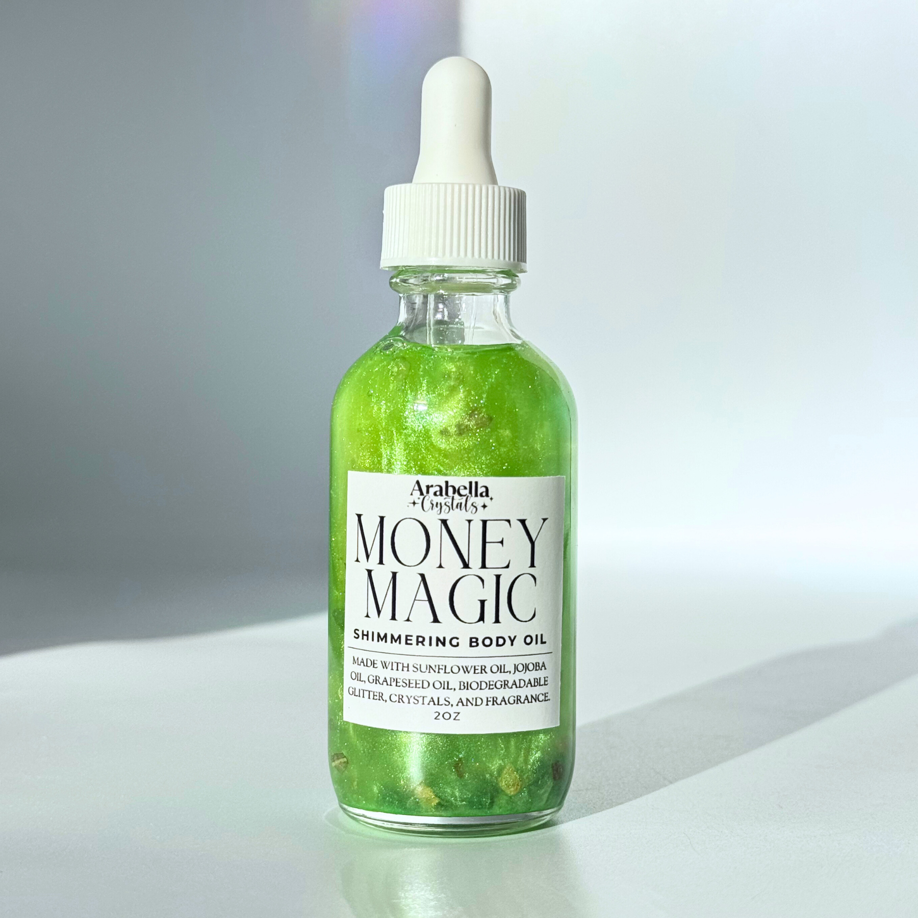 Arabella Crystals - Wholesale Bath/Body Oil - Money Magic Shimmer Oil1