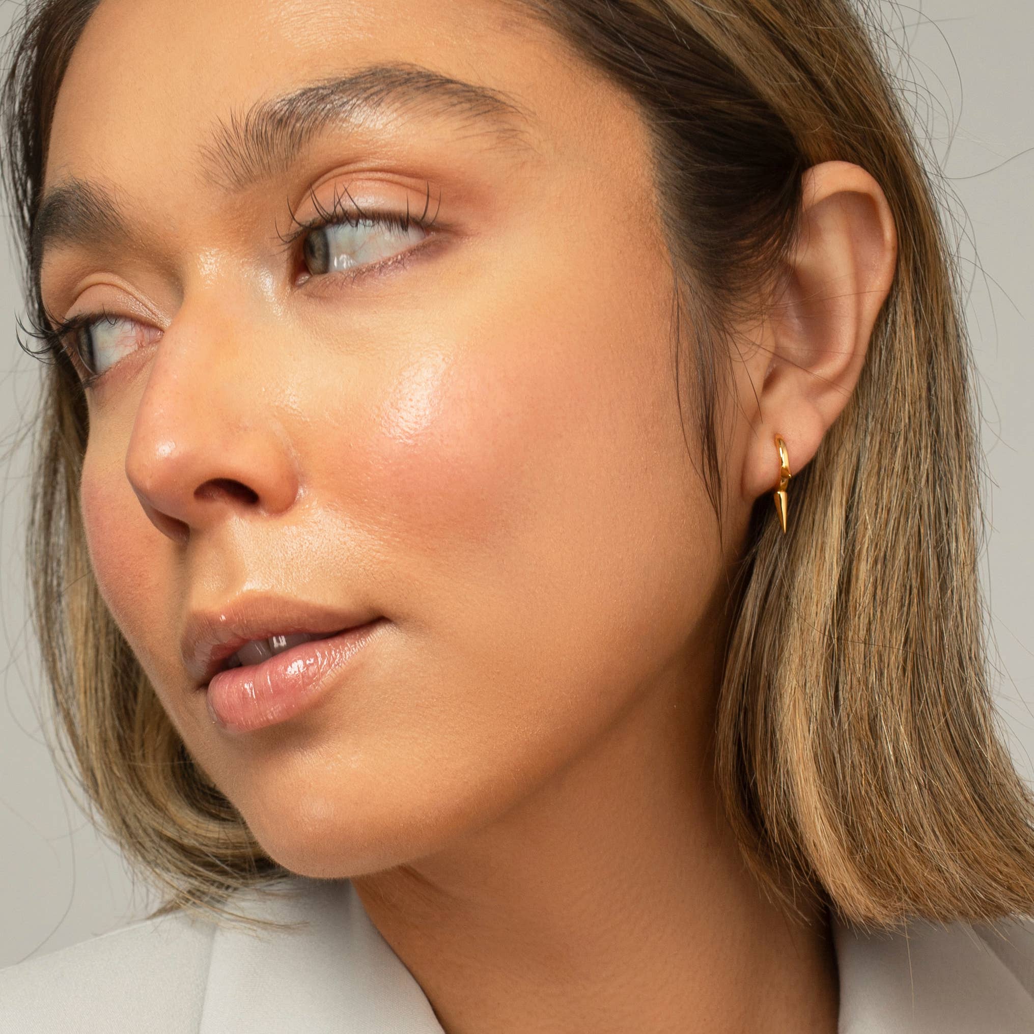 HolyBang Jewels - Wholesale Huggie Earrings - SPIKE HUGGIE EARRINGS - E-H1018 / E-H10411