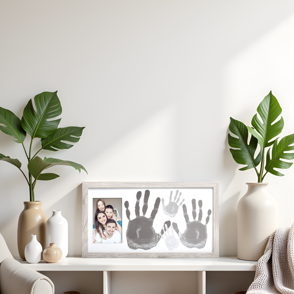 Kate & Milo - Vente Cadre photo - Enfant et bébé - Cadre photo et kit de peinture rustique à imprimer à la main familiale2
