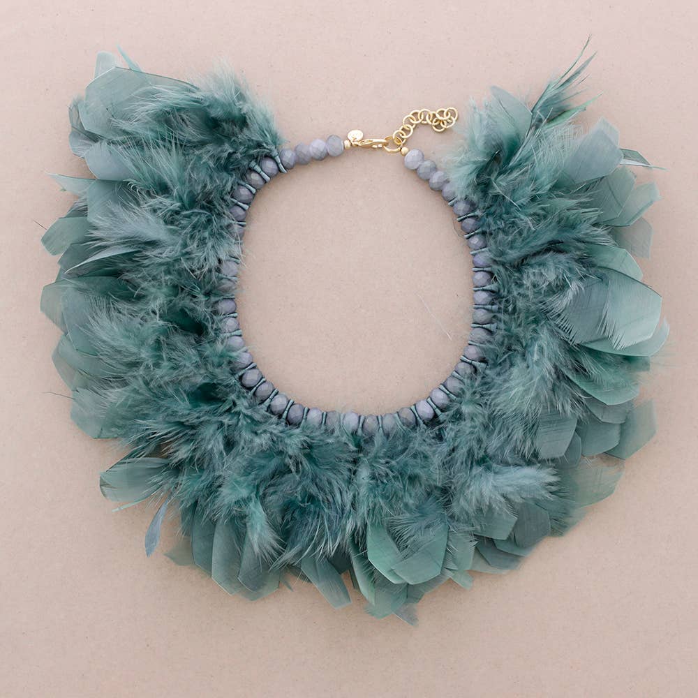 Sonata - Wholesale Choker/Collar - Crystal Feather Necklace3