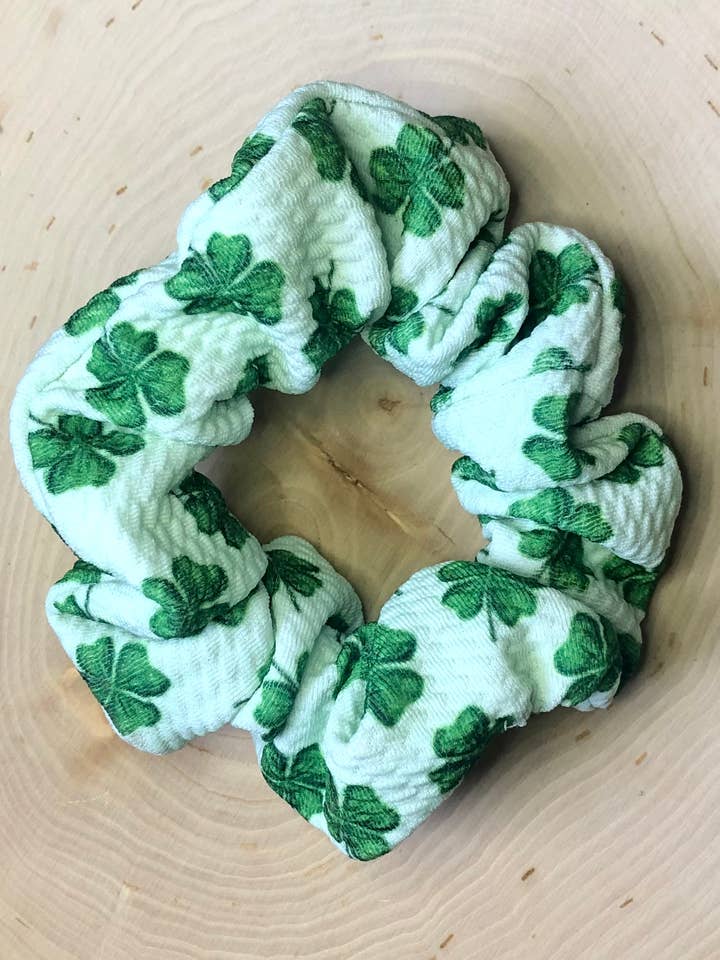 St. Patrick's Day Scrunchie for wholesale by South Coast Sewn