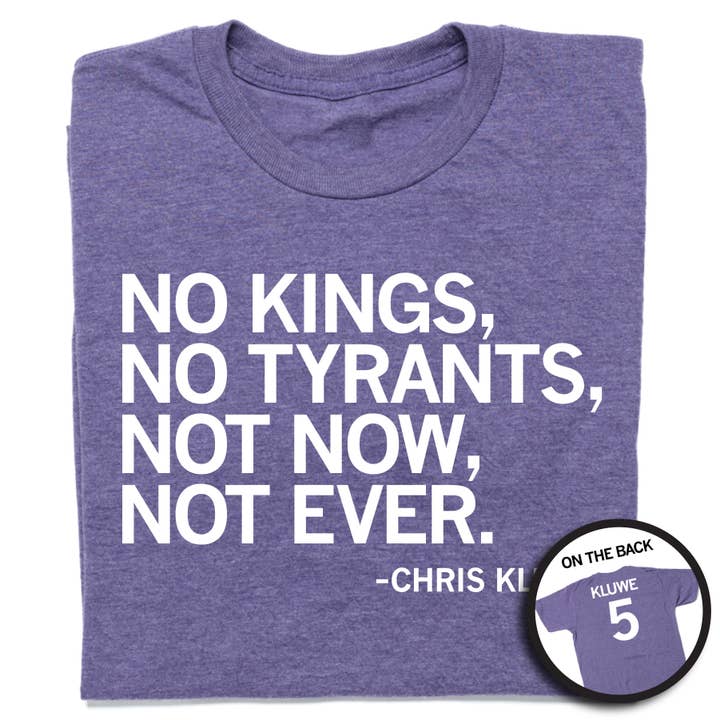 Pas de rois, pas de tyrans Chris Kluwe Violet pour la vente par RAYGUN