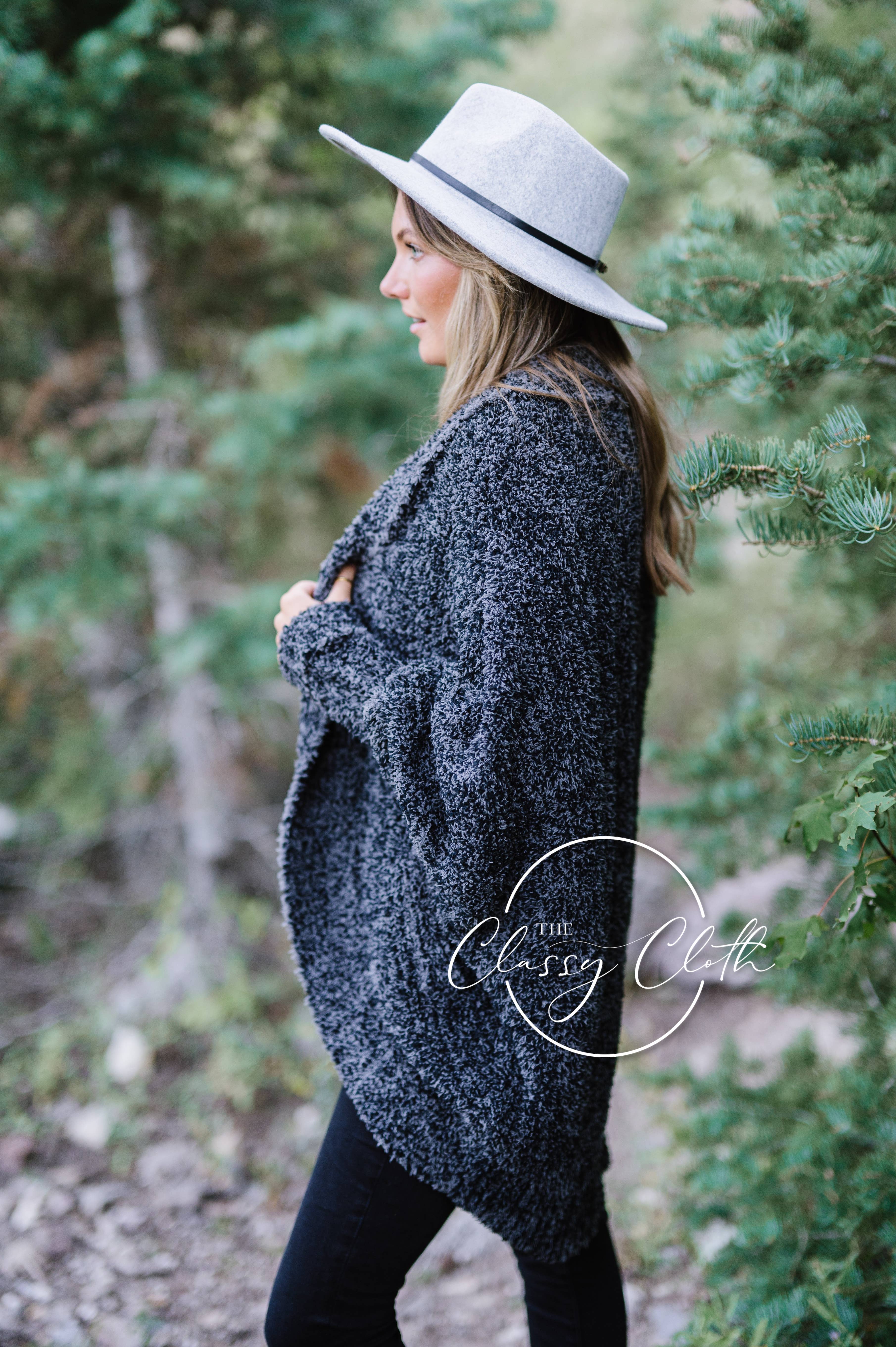 The Classy Cloth WS - Vendita all'ingrosso Cardigan - Donna - Cardigan Luxe - Nero Marled RTS2