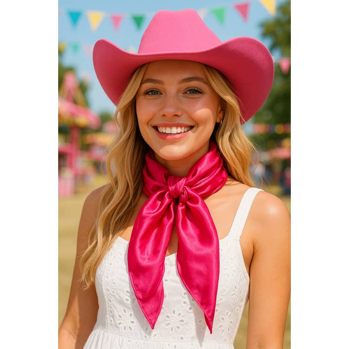 35X35 ”Massiv varmrosa vild trasa/halsduk WRS25 för wholesale av Rodeo Drive