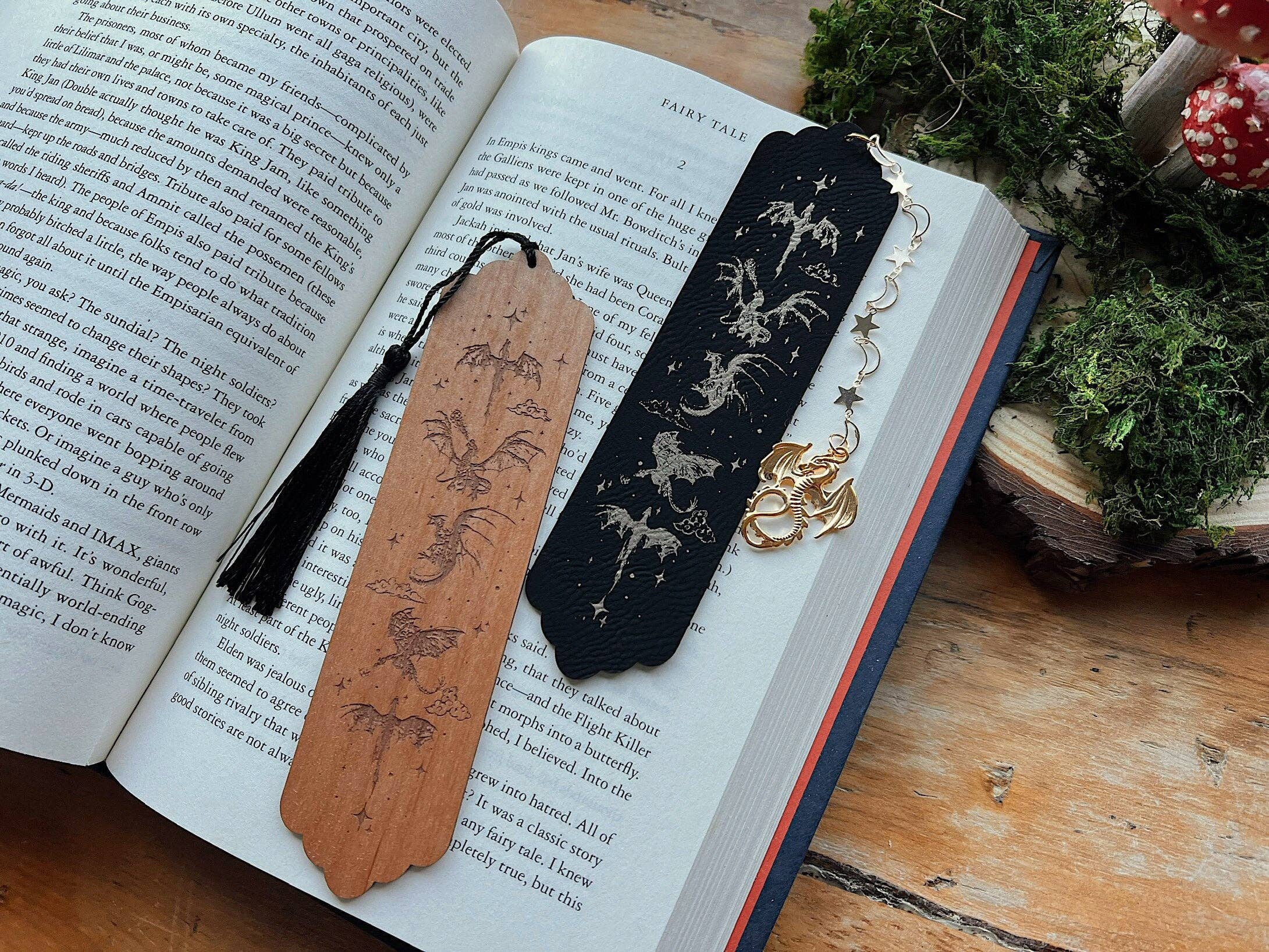 The Bookish Atelier - Wholesale Bookmark - Faux Leather Dragon Bookmark