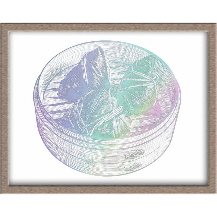 JoyousJoyfulJoyness - Wholesale Art Print - Zong Zi (Sticky Rice Dumpling) Foiled Art Print2