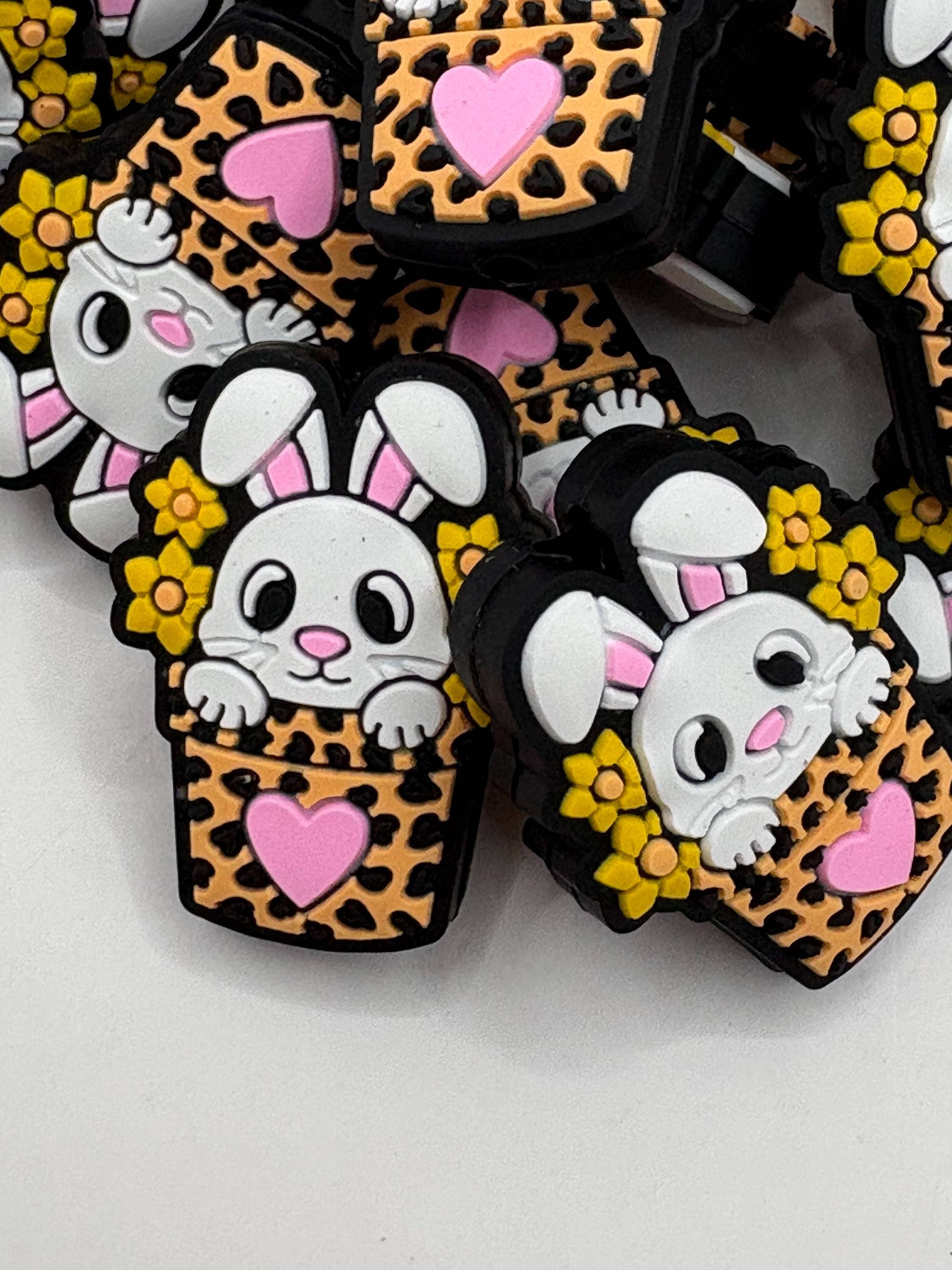 ASAP Craft Supplies – wholesale Craft supplies – Easter Bunny in Basket,  Silicone Focal Bead2