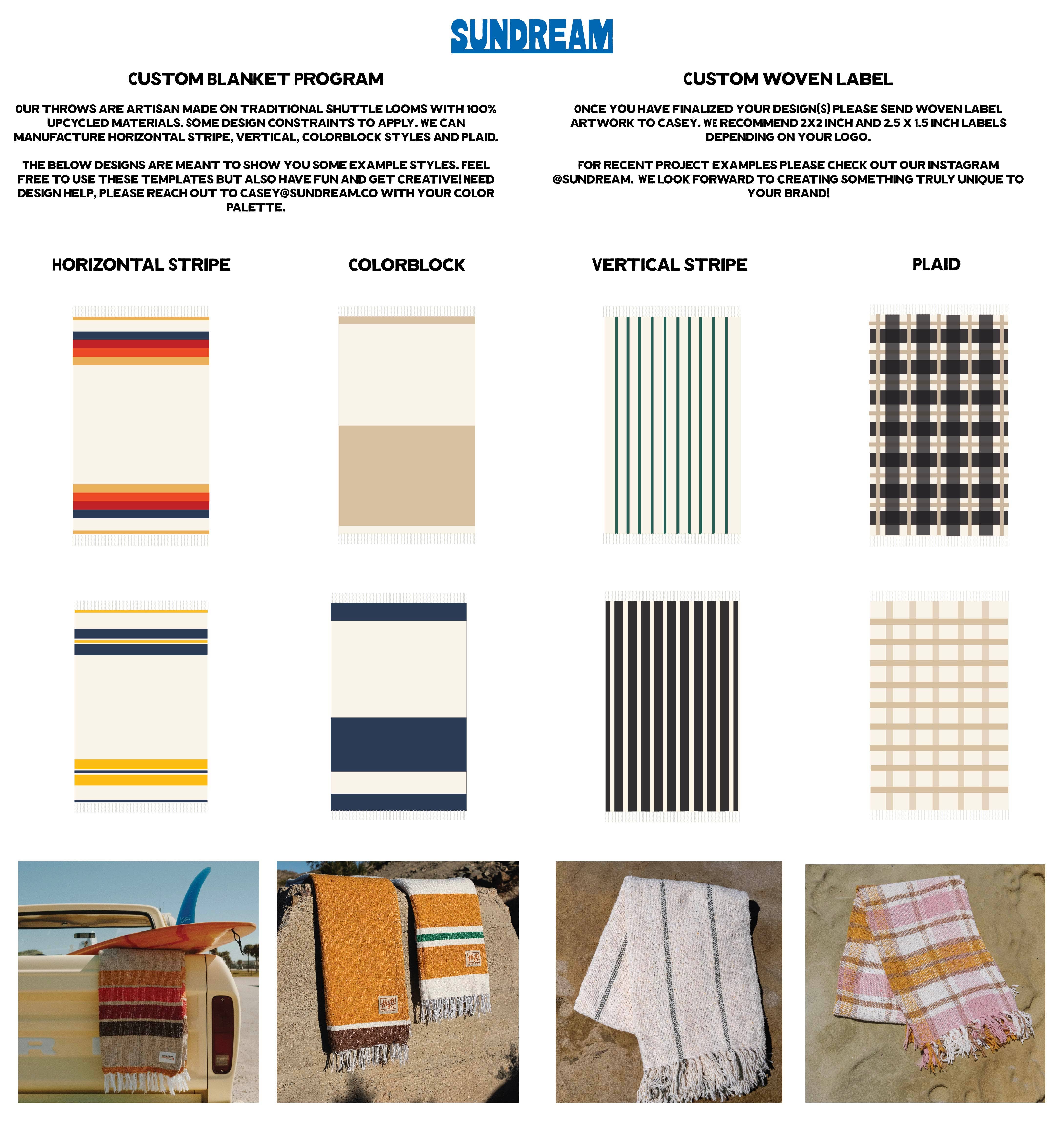 Sundream - Wholesale Throw Blanket - SUNDREAM CUSTOM: CLASSIC THROW + WOVEN LABEL (MOQ 50 UNITS)7