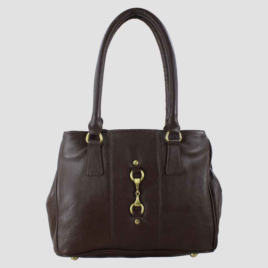 REMOVED BRAND – wholesale Top handle bag – women's – Sadie Handbag with Snaffle in Brown1