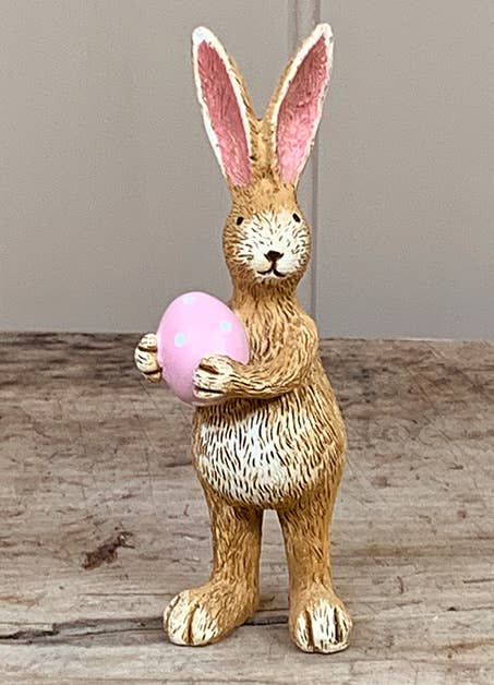 Gainsborough Giftware x Portland Living – wholesale Dekorativt bordsobjekt – Jasper kaninrosa ägg, 14cm1