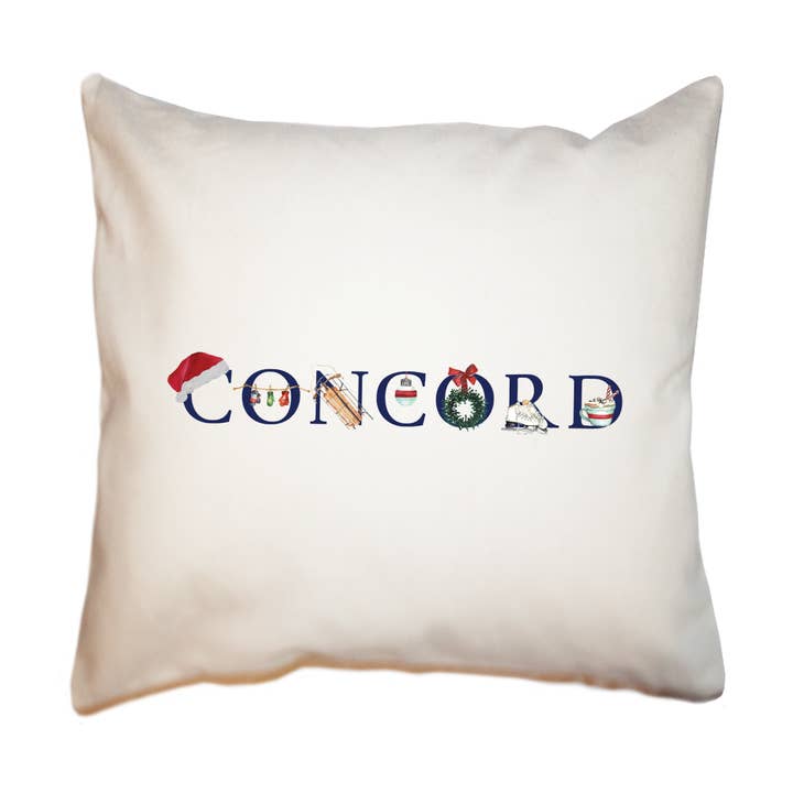 coussin carré d'hiver Concord pour la vente par Tina Labadini Designs