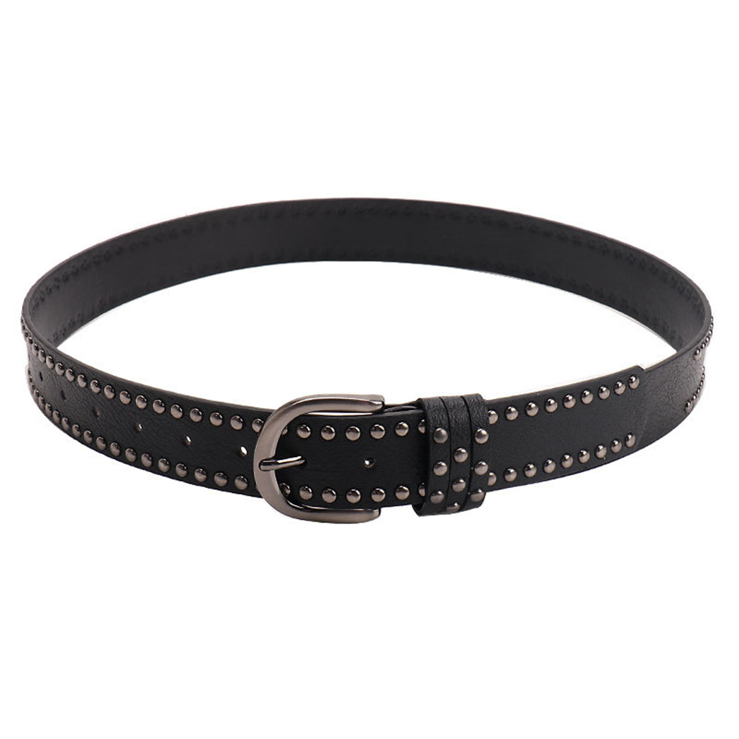 UNISHE - Wholesale Riem - Dames - Riem van leer met gestikte sterpennen in punkstijl Y2K meisje ZK32224