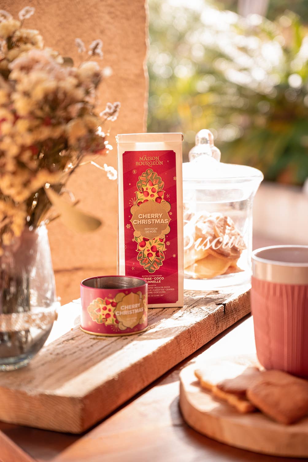 Maison Bourgeon - Wholesale Health/Detox Tea - Cherry, coconut, cinnamon flavor infusion “Cherry Christmas”1