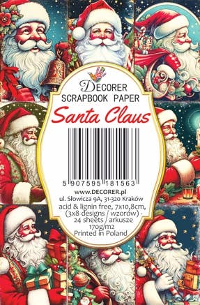 DECORER – wholesale Scrapbook – Santa Claus- MINI Scrapbook Paper 3
