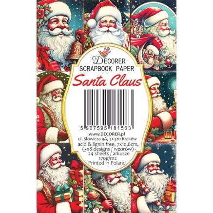 DECORER – wholesale Scrapbook – Santa Claus- MINI Scrapbook Paper 3