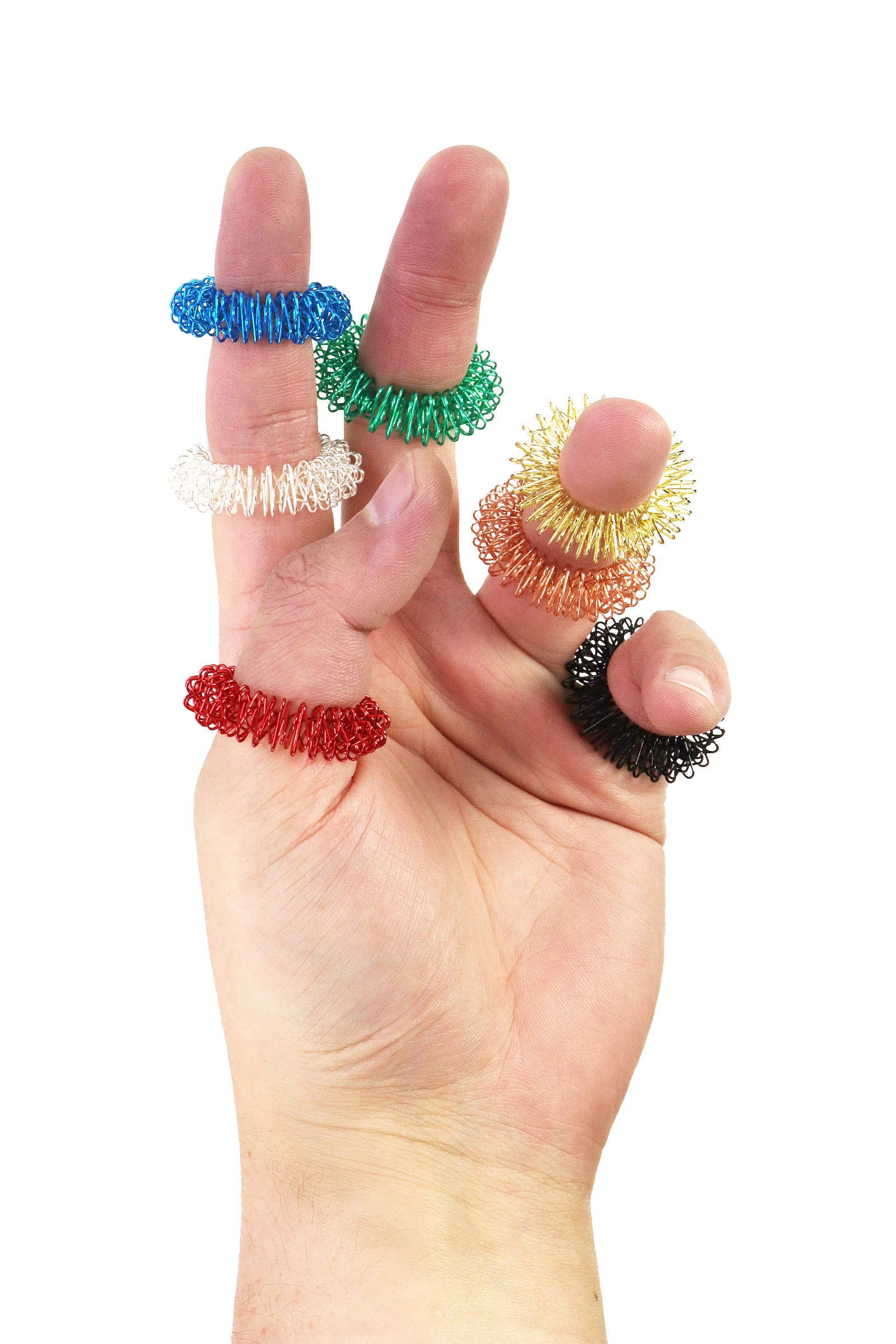 ASSORTED Spiky Acupressure Ring - 144 Pcs / 12 Bags for wholesale on Faire2