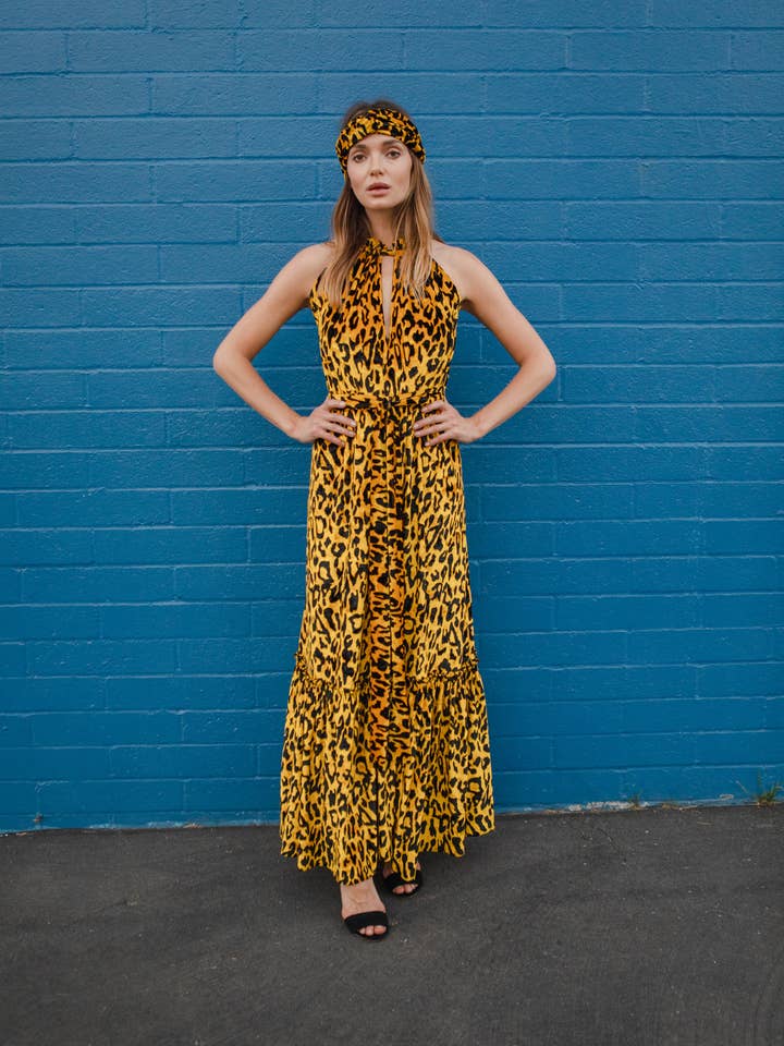 Maxikleid Vanya Gold für den Großhandel von Jennafer Grace