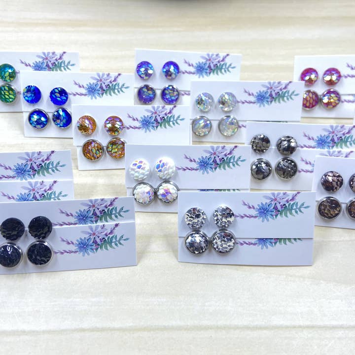 Mermaid Scale Studs Pack for wholesale by Only Once Originals