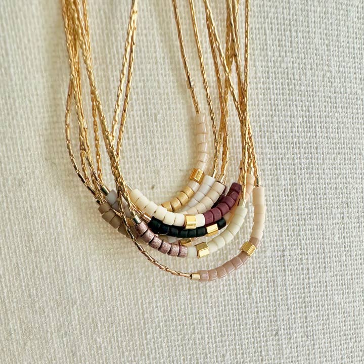 Ocean Breakup - Wholesale Beaded/Pearl Necklace - Minimalist Beaded Necklace - Neutrals5