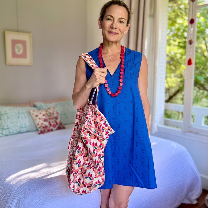 Royal Blue Staghorn Sleeveless Shift Dress for wholesale by Beastly Threads