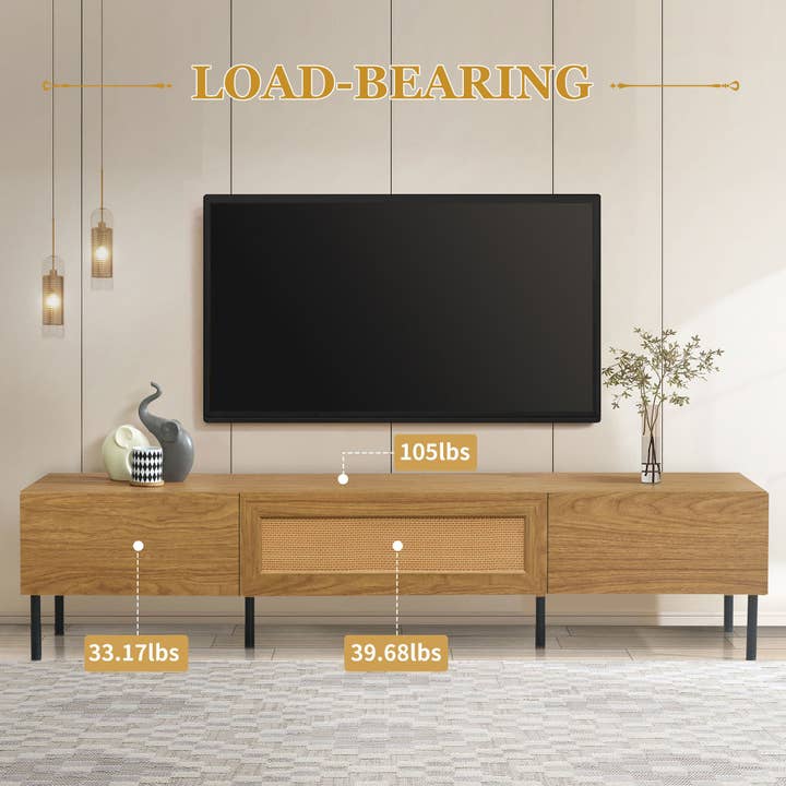 39F Inc. - Wholesale Cabinet - TV Stand for TVs up to 80'' , Modern Farmhouse Media Console6