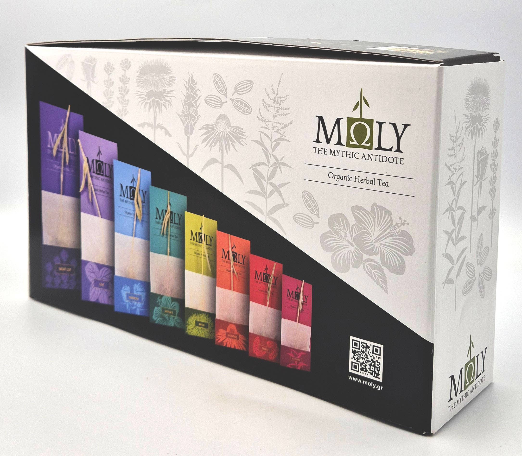 Moly the mythic antidote - Vente Présentoir de commerçant - Nourriture et boissons - Sélection de tisanes Tea lover Café – Énergie, Digestion...1
