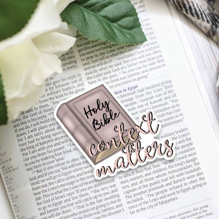 Context Matters Holy Bible Sticker for wholesale by IGpaperie