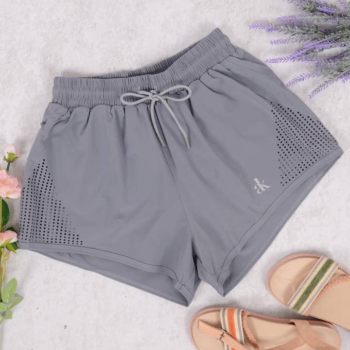 Summer Double Layer Shorts With Engineered Ventilation for wholesale by Active by Anna-Kaci