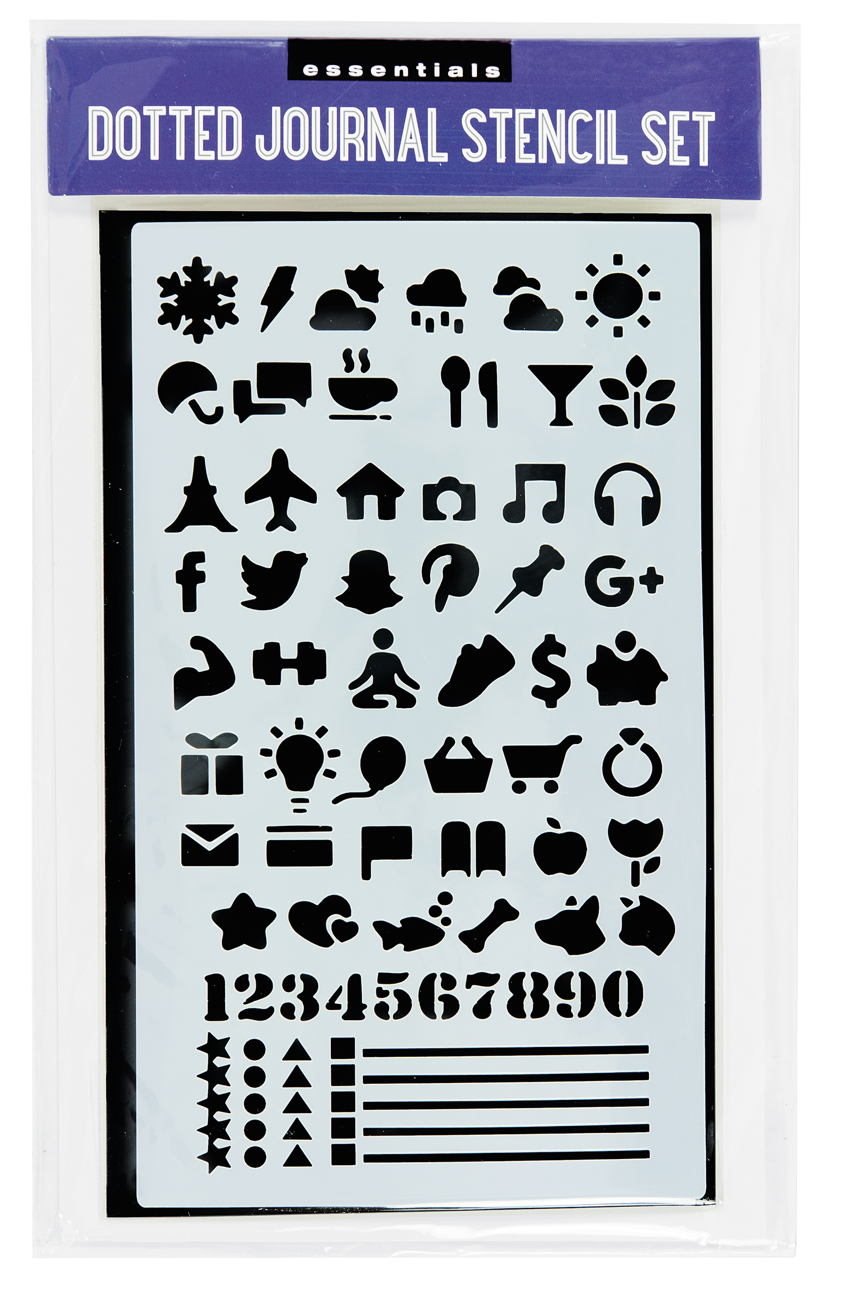 Peter Pauper Press - Wholesale Stencil/Craft Die - Essentials Dotted Journal Stencil Set16