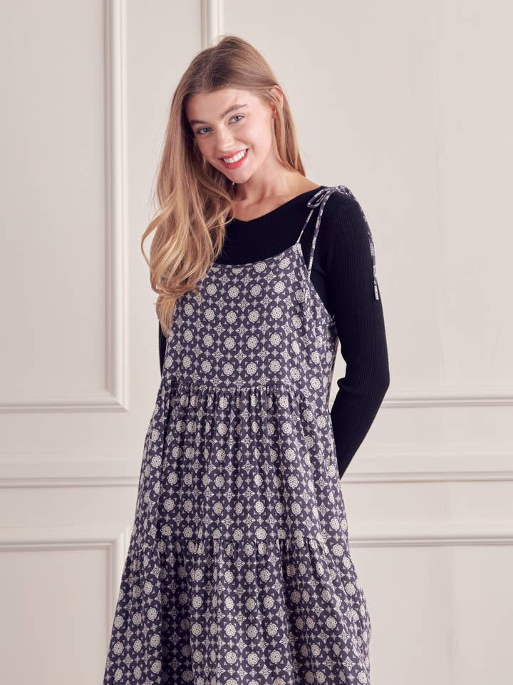 Vestido Babydoll com Estampa Boémia por atacado de Steals & Deals