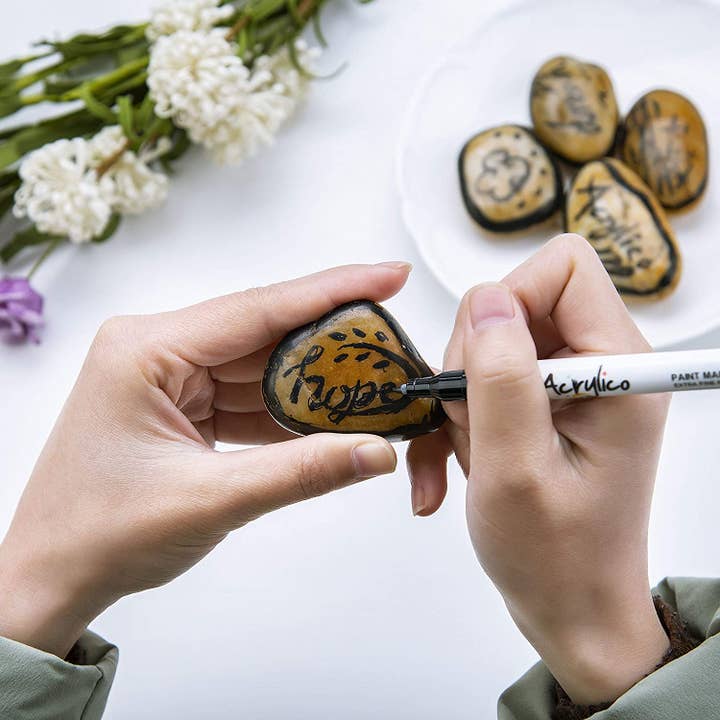 Acrylico - Wholesale Marker - ACRYLICO SET OF 12 COLORS ACRYLIC PAINT PENS- EXTRA FINE TIP4