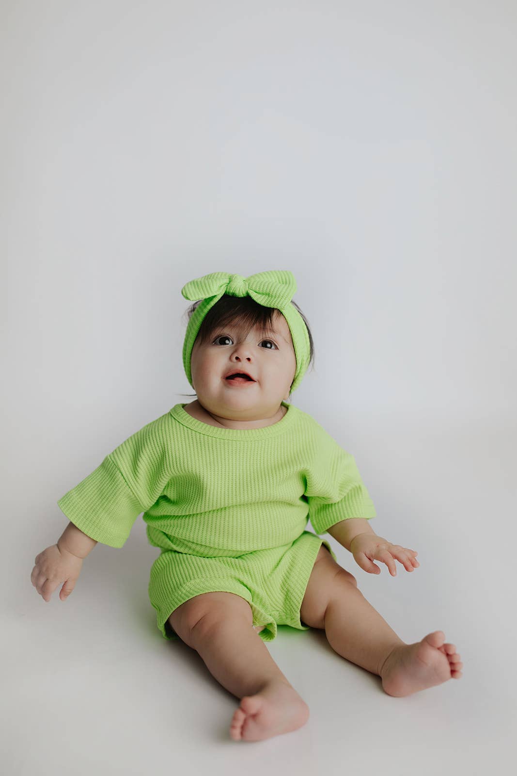 Three Little Tots – wholesale Top & short set – Kids – Lime Green Summer Waffle Toddler Top & Bottom Set28