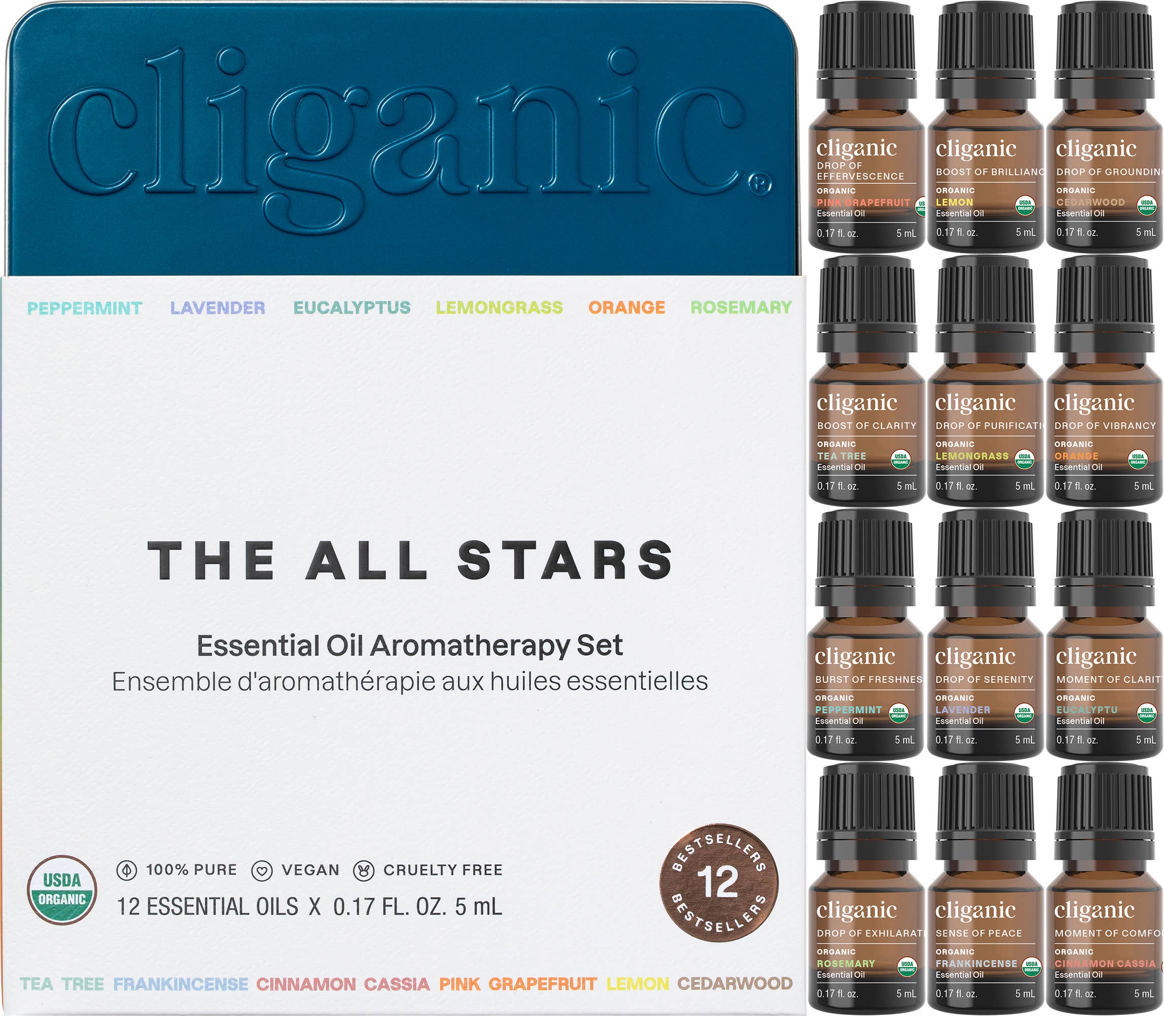 Cliganic - Wholesale Essential Oil - Essential Oils Set - Organic Aromatherapy Set (5ml)16
