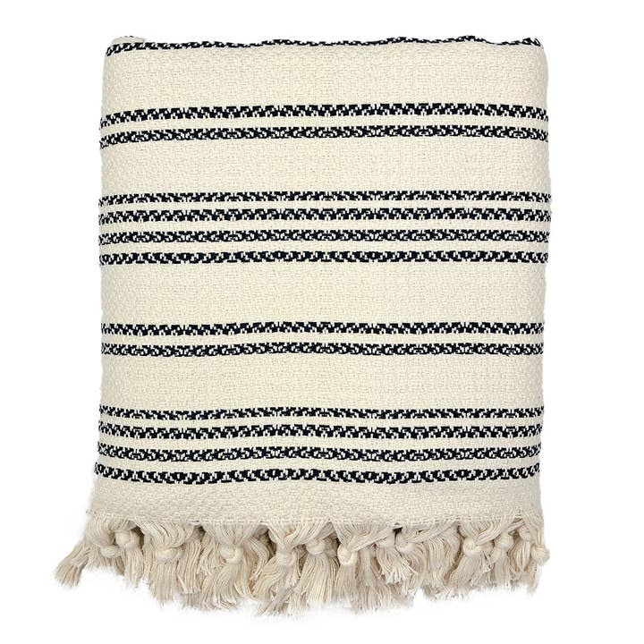SLATE + SALT - Wholesale Throw Blanket - Woven Stripe Turkish Throw2