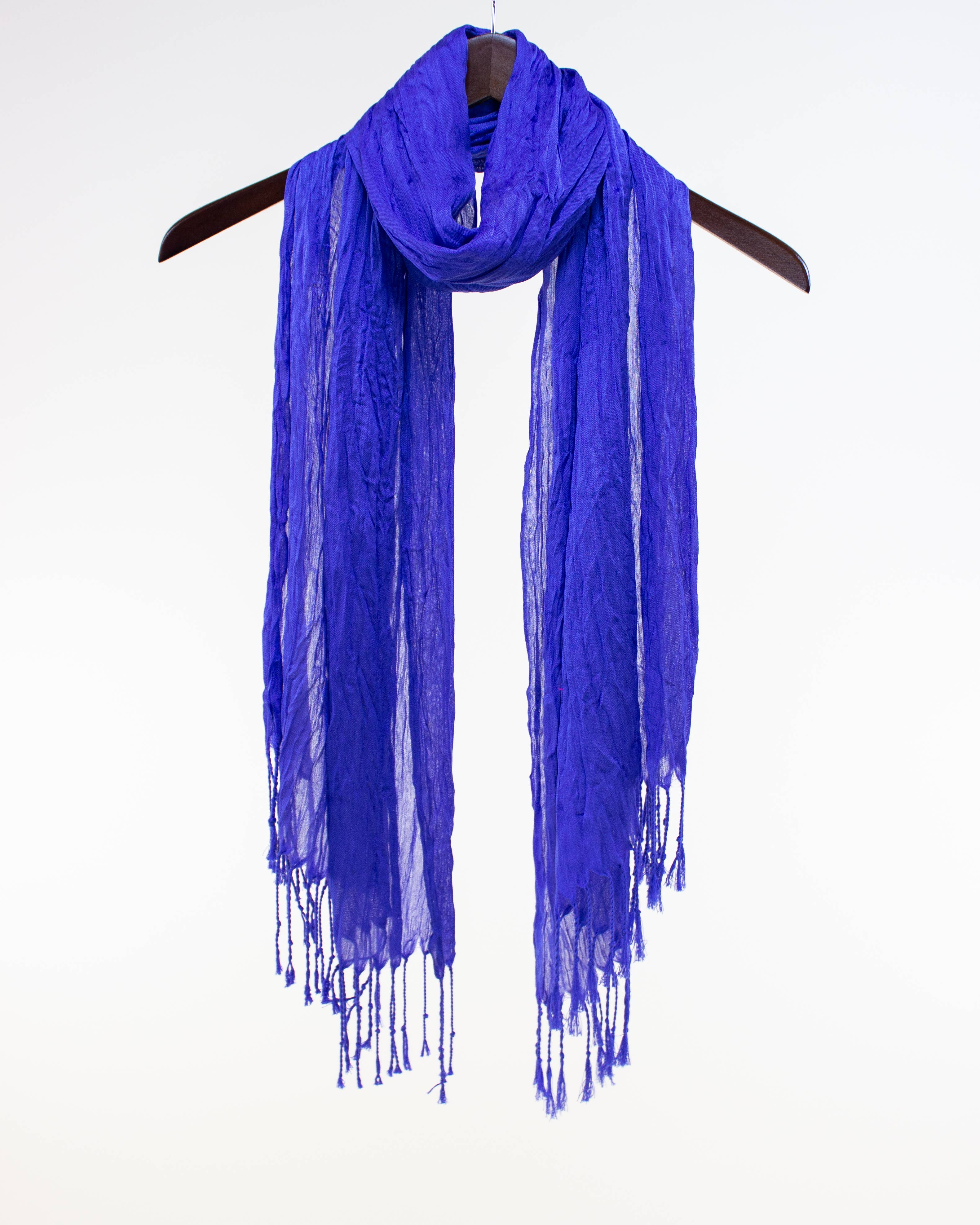 Original USA - Wholesale Scarf - Women's - Sheer Solid Scarf with Fringe3