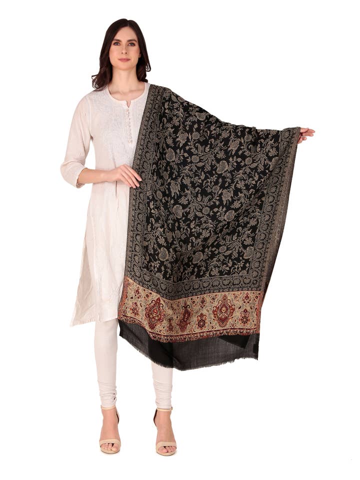 Mantón Jamawer para mujer Tooshmoda, jacquard, talla 70 x 200 para venta al por mayor de TOOSH MODA