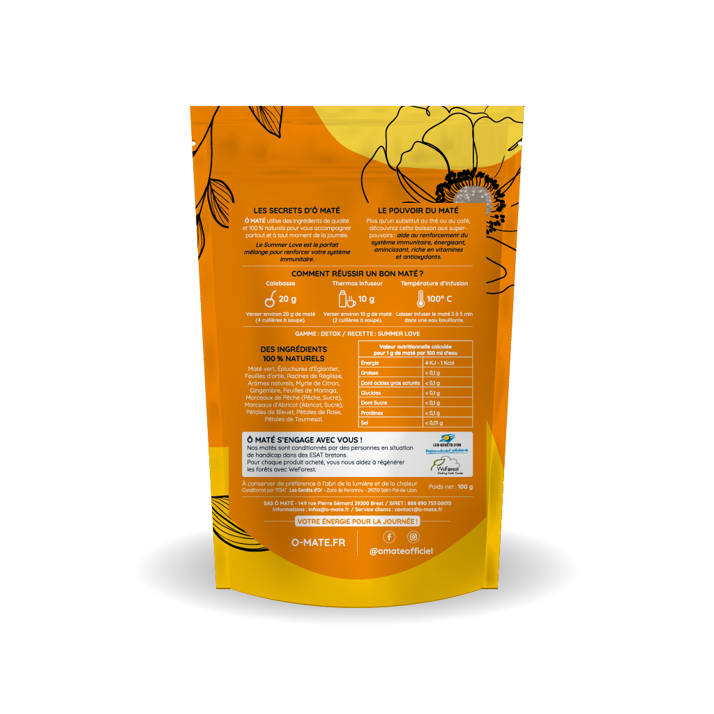 Ô Maté - Wholesale Gezondheid/Detox thee - Summer Love mate immuniteit booster3