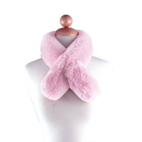 bellachic - Wholesale Scarf - Women's - FAUX FUR PULL THROUGH SCARF