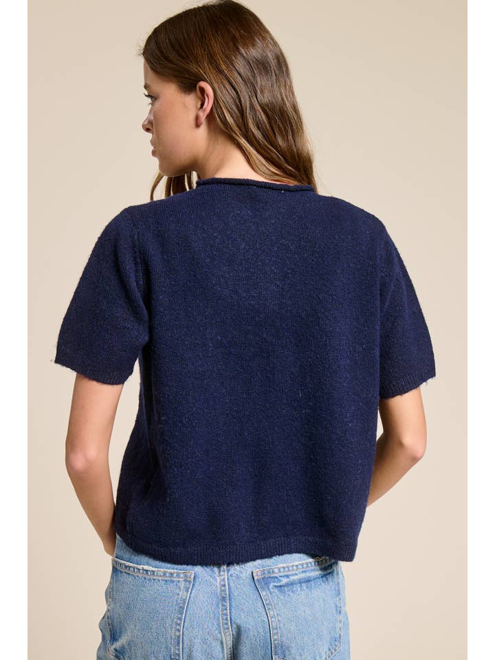 Mimosa - Wholesale Cardigan - Women's - Short Sleeve Button Down Cardigan Top17