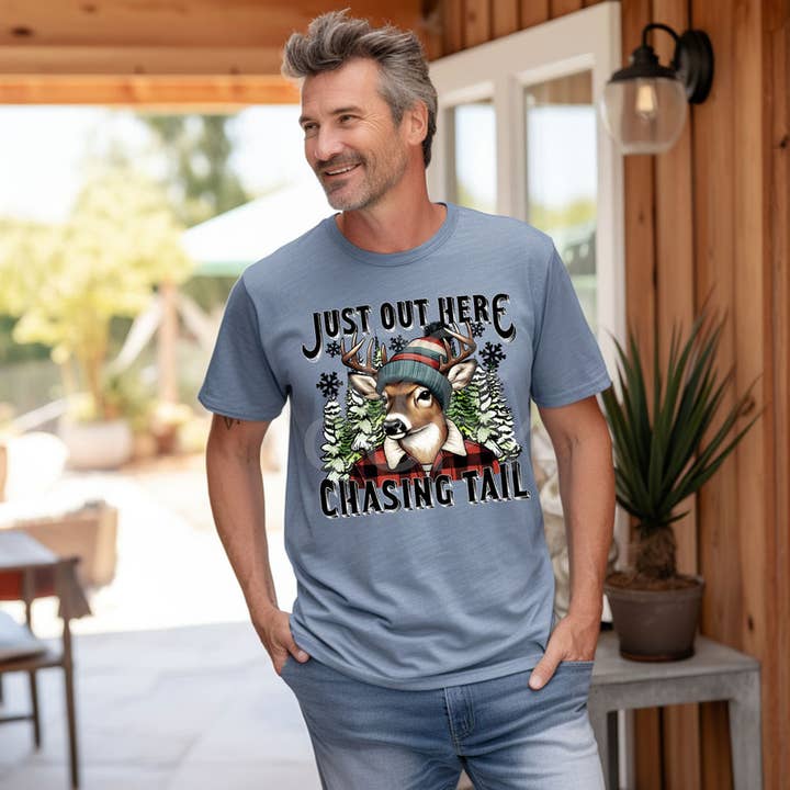 Trendy Transfers - Wholesale Sublimation Transfer - Just Out Here Chasing Tail DTF Heat Transfer