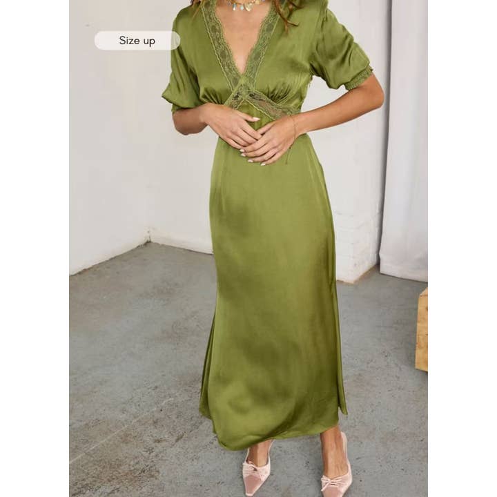 LORIANE - Wholesale Dress - Women's - 10037 Long plain dress
