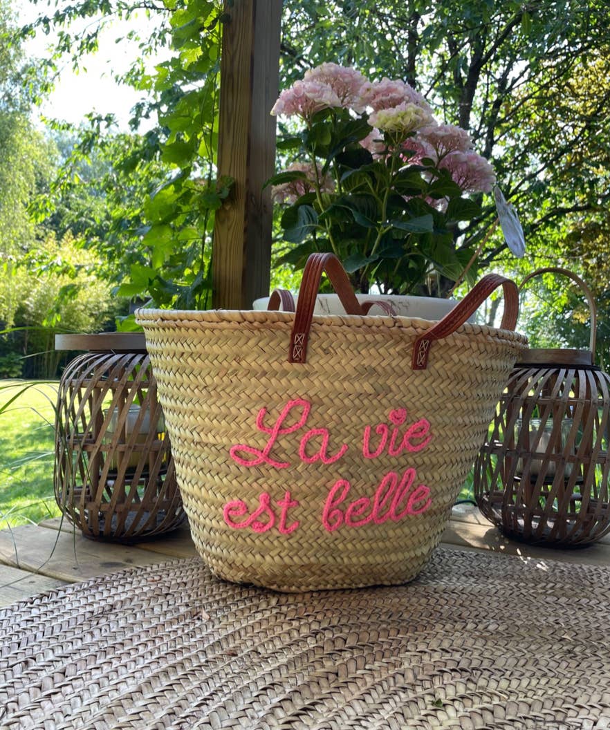 Les Vilaines Filles - Vente Sac de plage - Panier "La vie est belle"