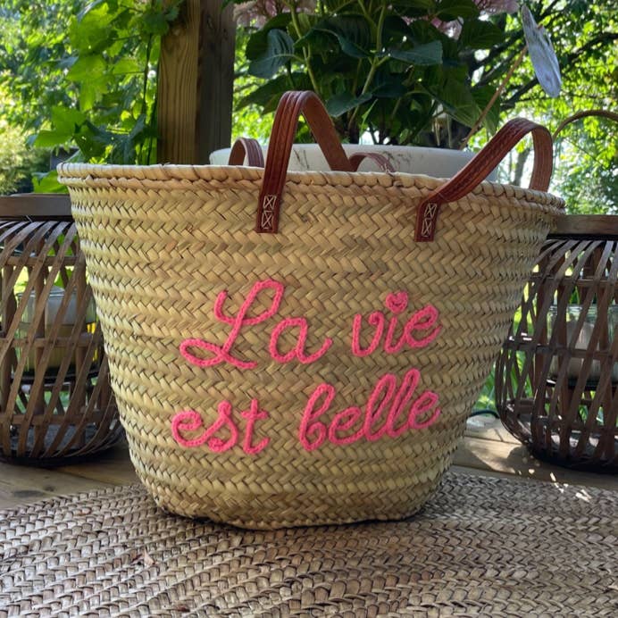 Les Vilaines Filles - Vente Sac de plage - Panier "La vie est belle" 0