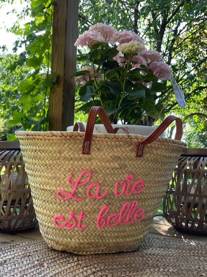 Panier "La vie est belle" pour la vente par Les Vilaines Filles