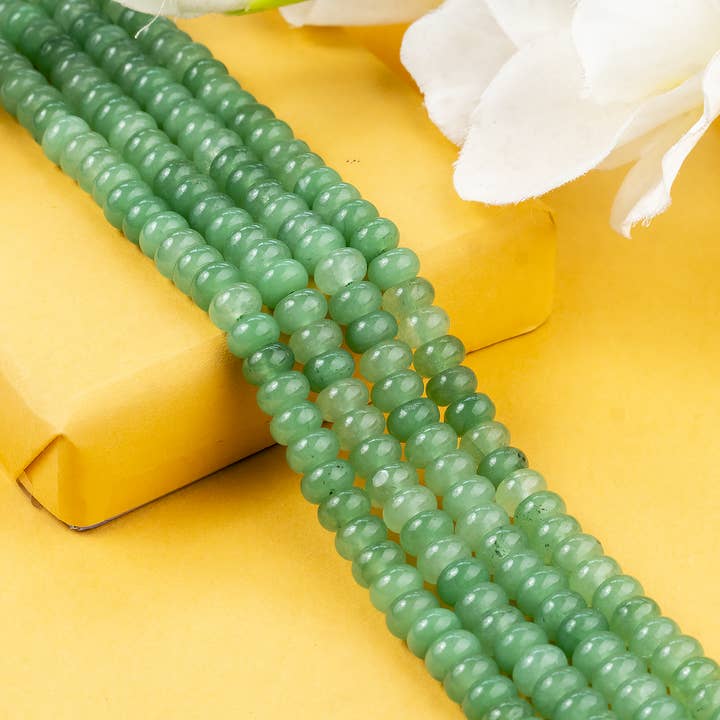 Soothing Crystals Beads - Wholesale Beads - Rondelle Crystal Beads | Green Aventurine | Gemstone Beads