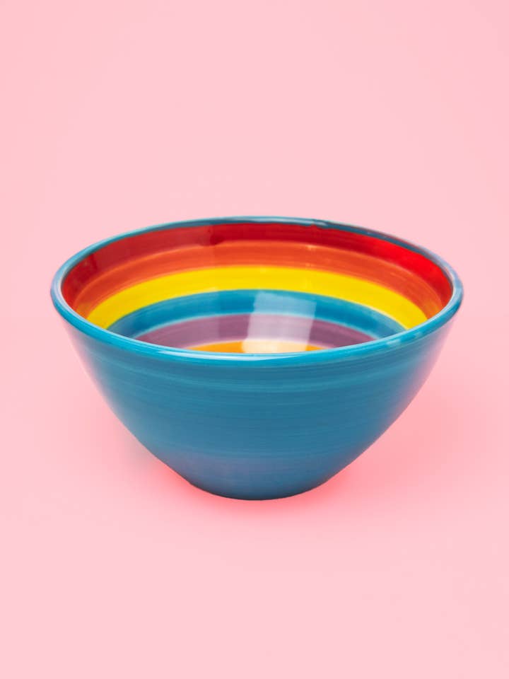 Ceramic salad bowl 1,5L - 21cm/Multicolor IRIS for wholesale by Alfar Tierra Cocida